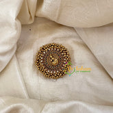 Cluster Ghungroo Gold Look Alike Single Jada Billai -Red-Lakshmi-G10618
